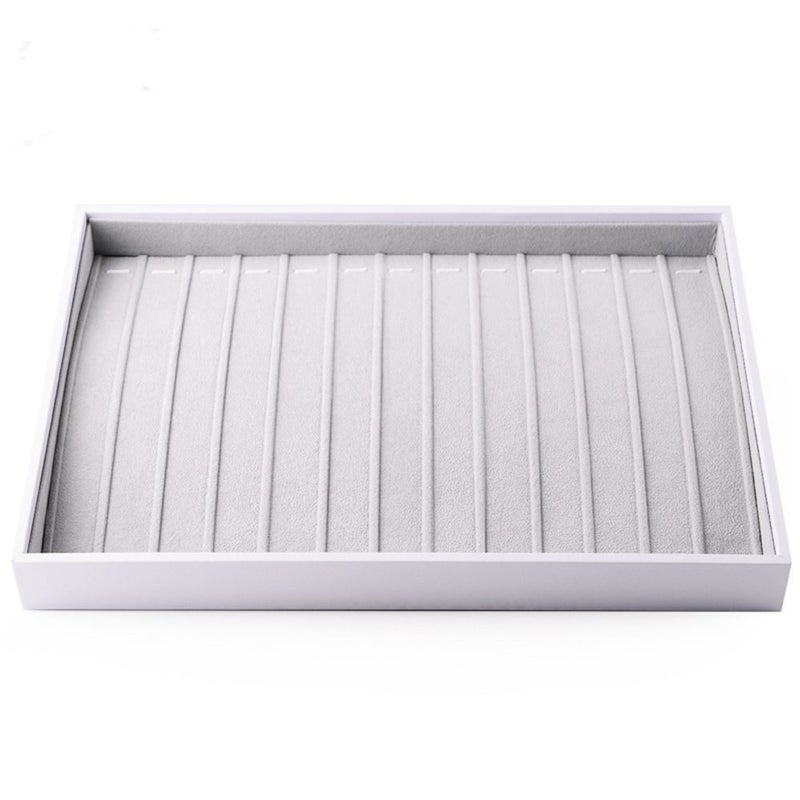Oirlv Velvet Stackable Jewelry Trays Necklace Display organizer Storage Tray(13 Grids Necklace) - Image 1